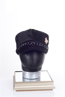 1. Kalite Bayan Kadife Kaptan Şapka Kasket 