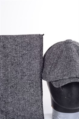 David Beckham Model Peaky Blinders BalıkSırtı Kışlık Kasket Şapka Atkı Hediyeli Kombin 